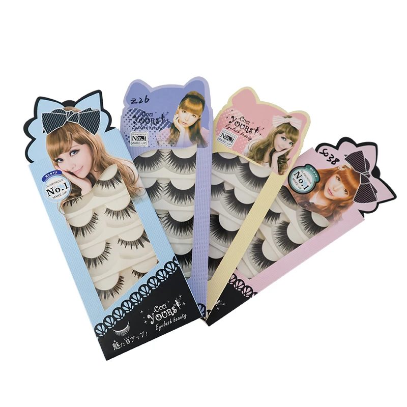 

2020 New 5 Pairs Natural Handmade Full False Eyelashes For Eyelashes Extension