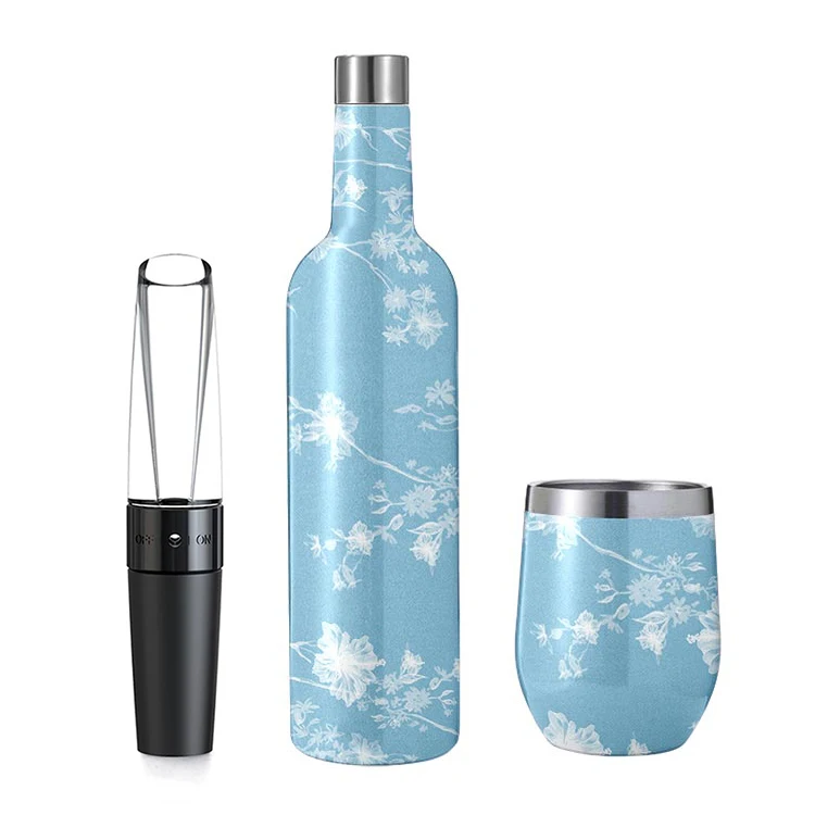 

everich wholesale high quality customized logo and color insulated stainless steel wine bottle empty bottle for wine, Customized color
