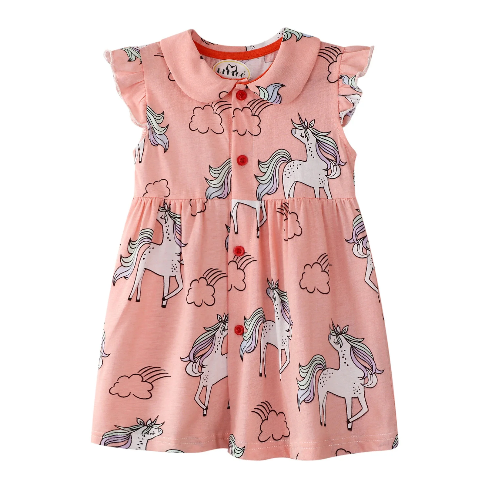 

Wholesale Price Girl Dress Sleeveless Kids Girls Frock, Customized color