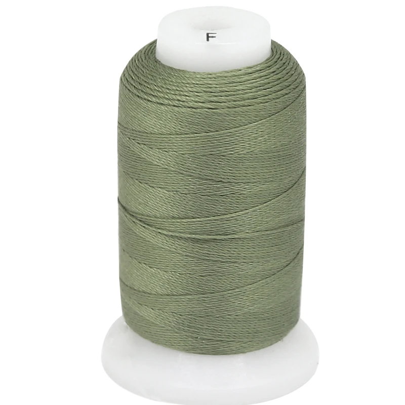 

140 Yards Handmade Customizable 100% Natural Dark Green Silk Cord For Jewelry Making