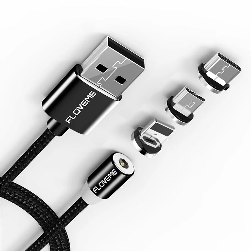 

Free Shipping 1 Sample OK FLOVEME 2m Fast Charging Nylon Braid Magnetic Micro Type c USB Cable Magnetic USB Cable