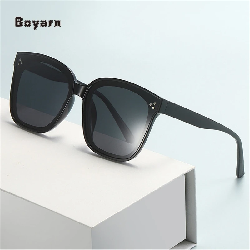 Boyarn Wholesale Metal Hinge Monster Sunglasses GM Designer Sunglasses Famous Brands Round Vintage Oversized Shades for Women