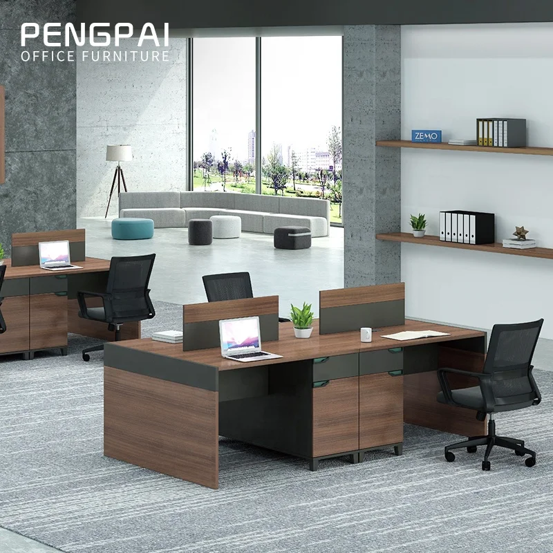 
PENGPAI 4 person modular open standard sizes of workstation furniture 