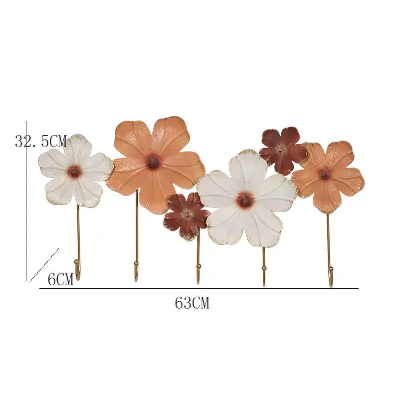 63X32.5cm Romantic Light Luxury Decors Wall Art Iron Decorations Creative Wall Hanging Metal Decor for Home