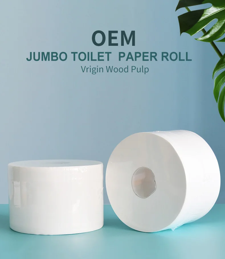 Manufacturing sell jumbo roll 3ply virgin wood pulp paper center put jumbo roll toilet tissue paper