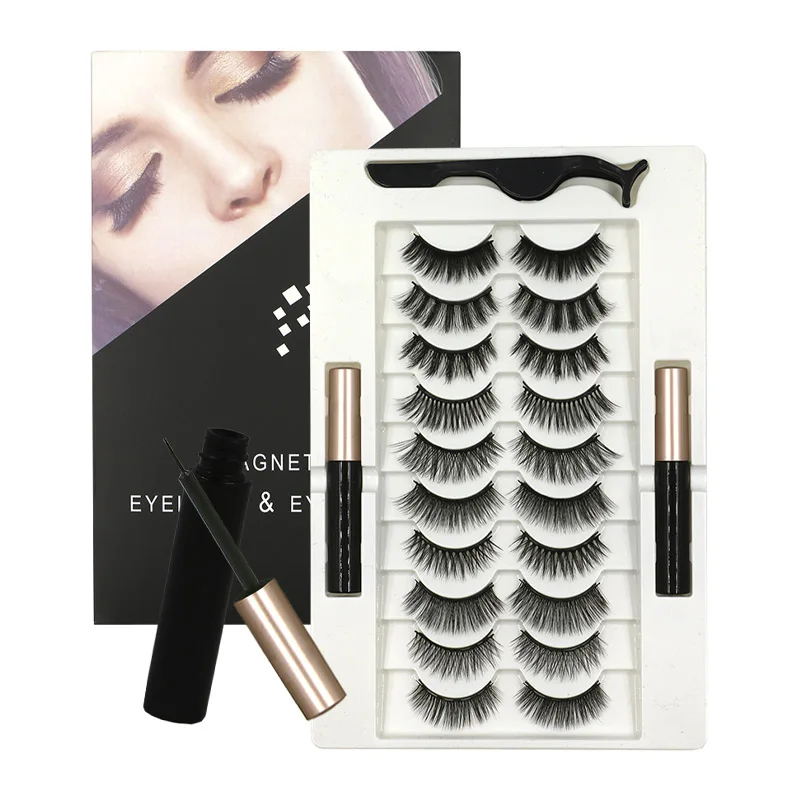 

Wholesale Factory Direct Supply Eyelash Single Box Packaging Magnetic Eyelashes with eyeliner