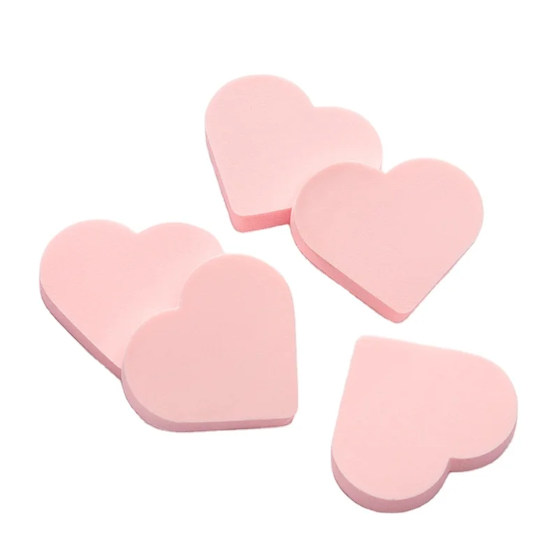 

2021 Popular Non Latex Heart Shape Beauty Egg Disposable Pink Makeup Sponges, Multiple colors