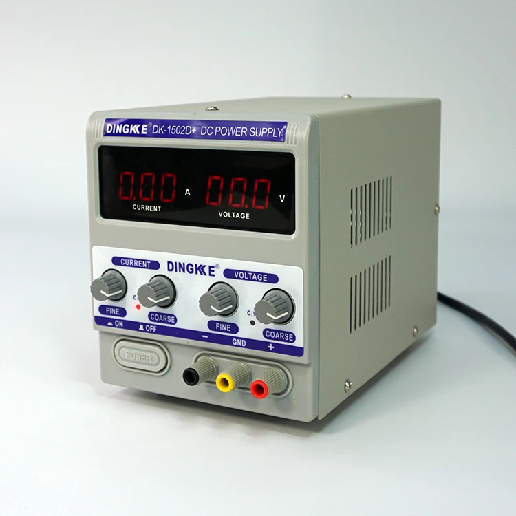 DINGKKE 1502D 30W 15V 2A Adjustable Digital Dc Power Supply for Mobile Phone Laptop Repair