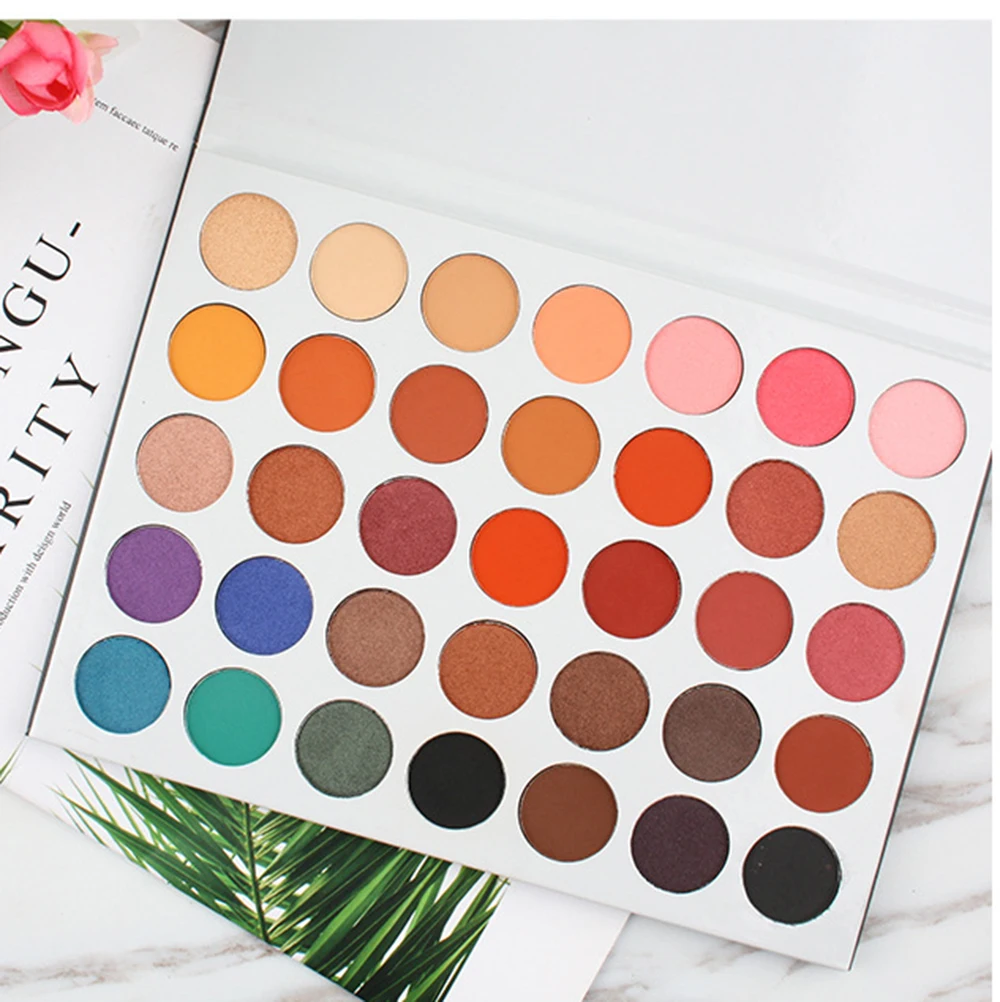 

35 colors pearlescent matte daily makeup eyeshadow palette private label custom logo eyeshadow, 35colors