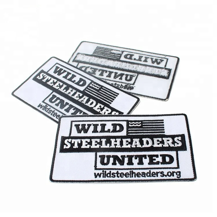 

China Fabric Machine Embroidery Stickers Labels Factory Design Custom Name Logo Embroidered Patches, Follow pantone color chart
