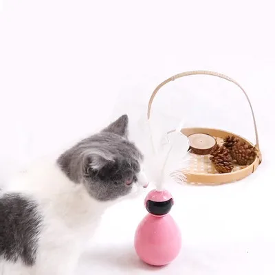 

Amazon's New Feather Cat Toy Robot Tumbler Self-healing Cat Toy Funny Cat Stickers