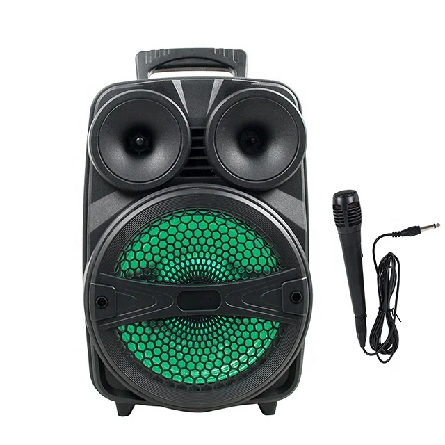 

New models portable 8 inch home karaoke BT wireless trolley speaker for outdoor party