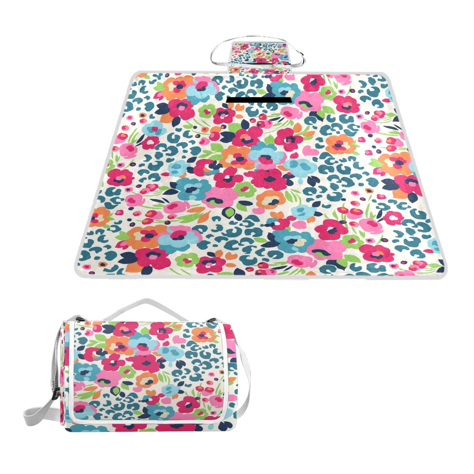 

Wholesales Customized Outdoor Portable Pocket Blanket foldable beach mat Waterproof Picnic Beach camping Blanket Easy Carry