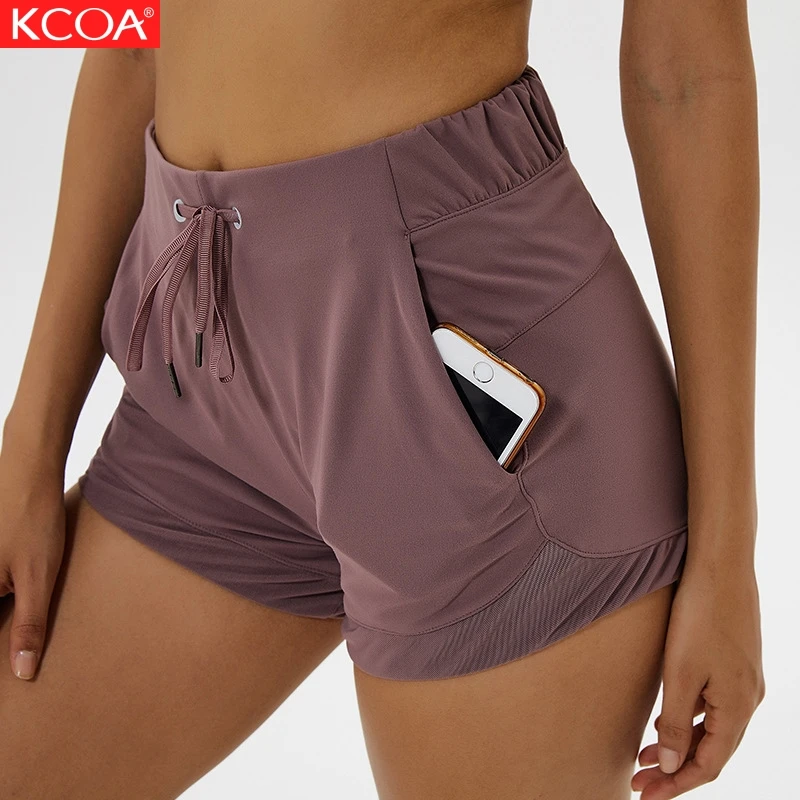 

KCOA high waisted womens running sport compression workout shorts, 3 colors