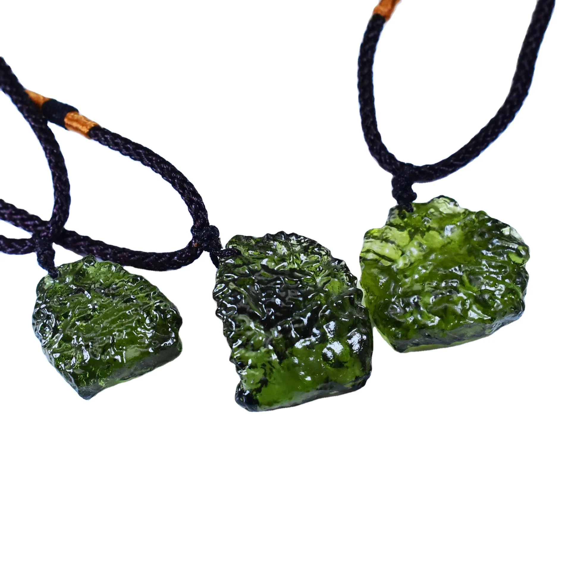 

Wholesale Foreign Trade New Czech Meteorite Pendant Rough Green Meteorite Jewelry Necklace From The Stars You