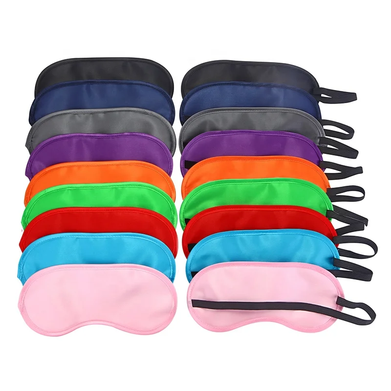 

Lunch Break Sleep Partner Eye Mask Color Satin Customized Blindfolds, As picture showed or customized
