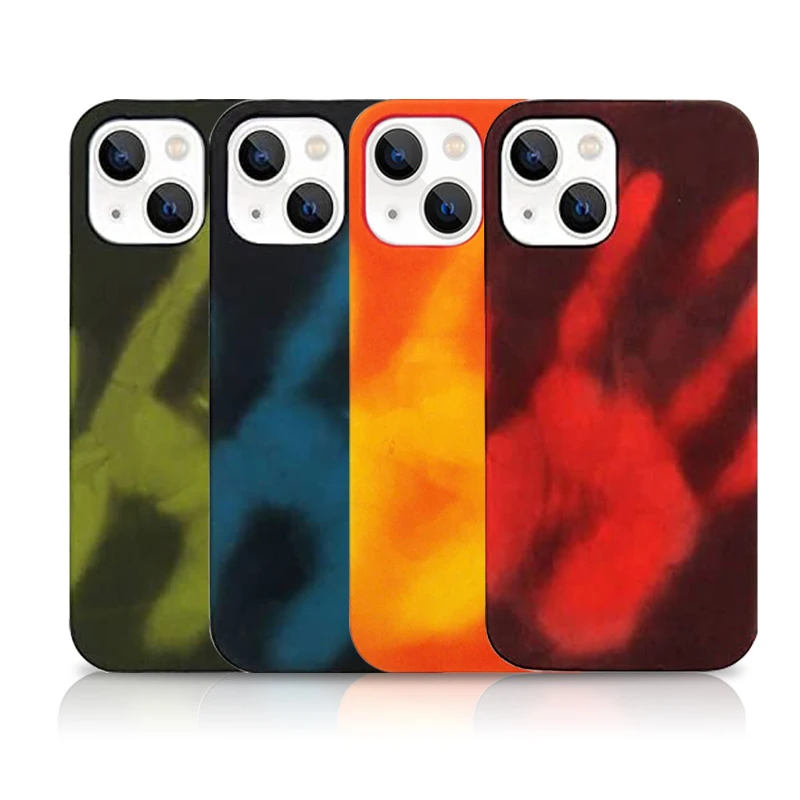 

Amazon Hot Creative Color Changing Temperature Heat Sensor Induction Thermal Phone Case For iPhone 13 12 11 Pro Max Fundas, 4 colors
