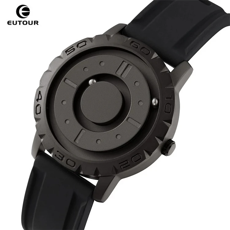 

EUTOUR Creative Watch for Men Magnetic Quartz Clock Male Peculiar Mens Watches Blind Touch to Get Time Gift E030