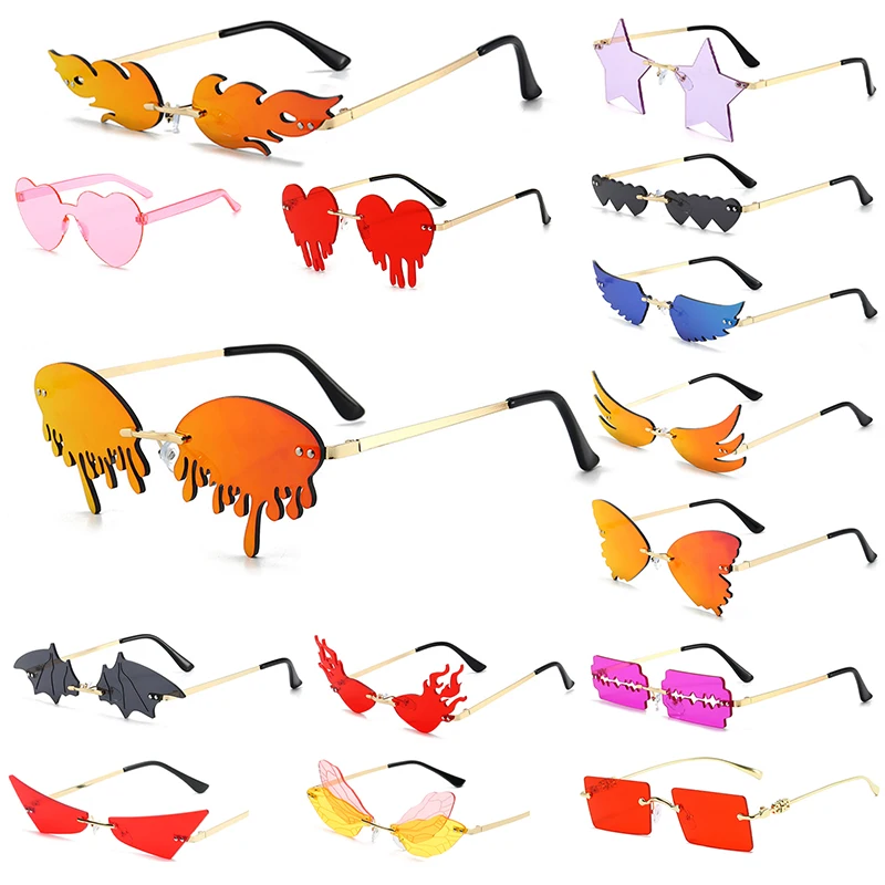 

2021 hot selling luxury designer fashion metal frame party sunglasses