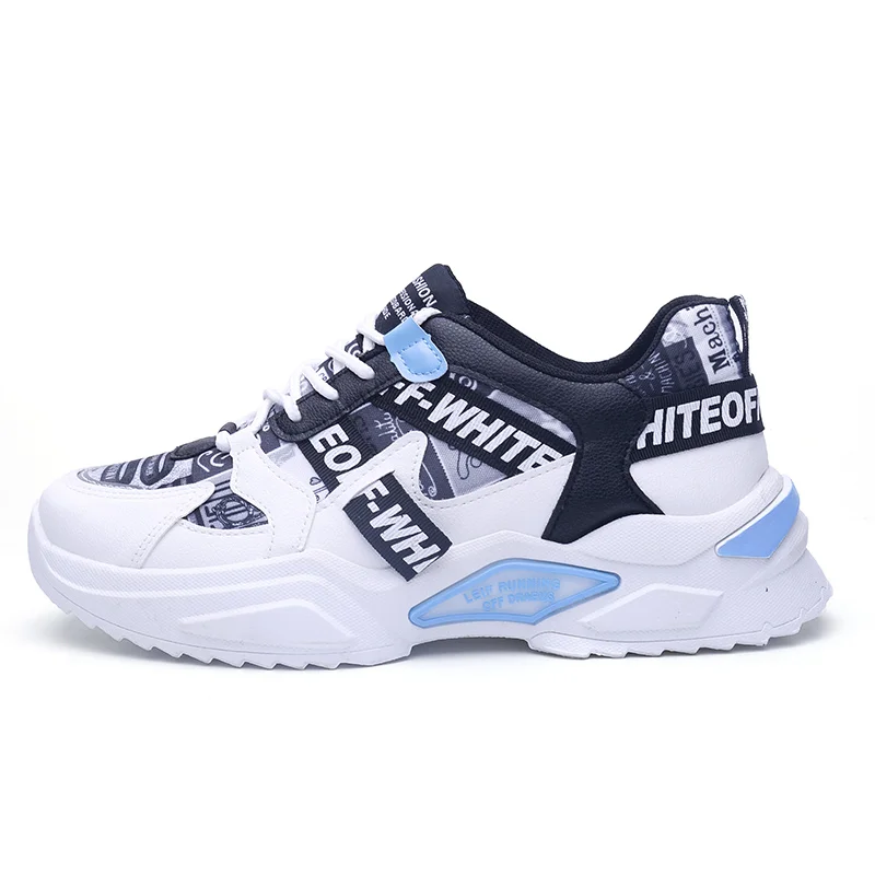 

New Fashion PU Upper Breathable Casual Non-slip Running Men Basketball Sport Shoes