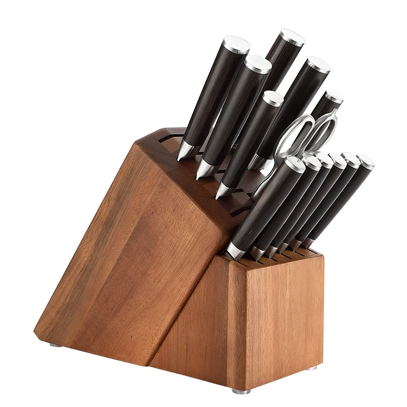 

Professional Japanese style Damascus steel 15 pcs Kitchen Knife Set with Knives Accessories Holder