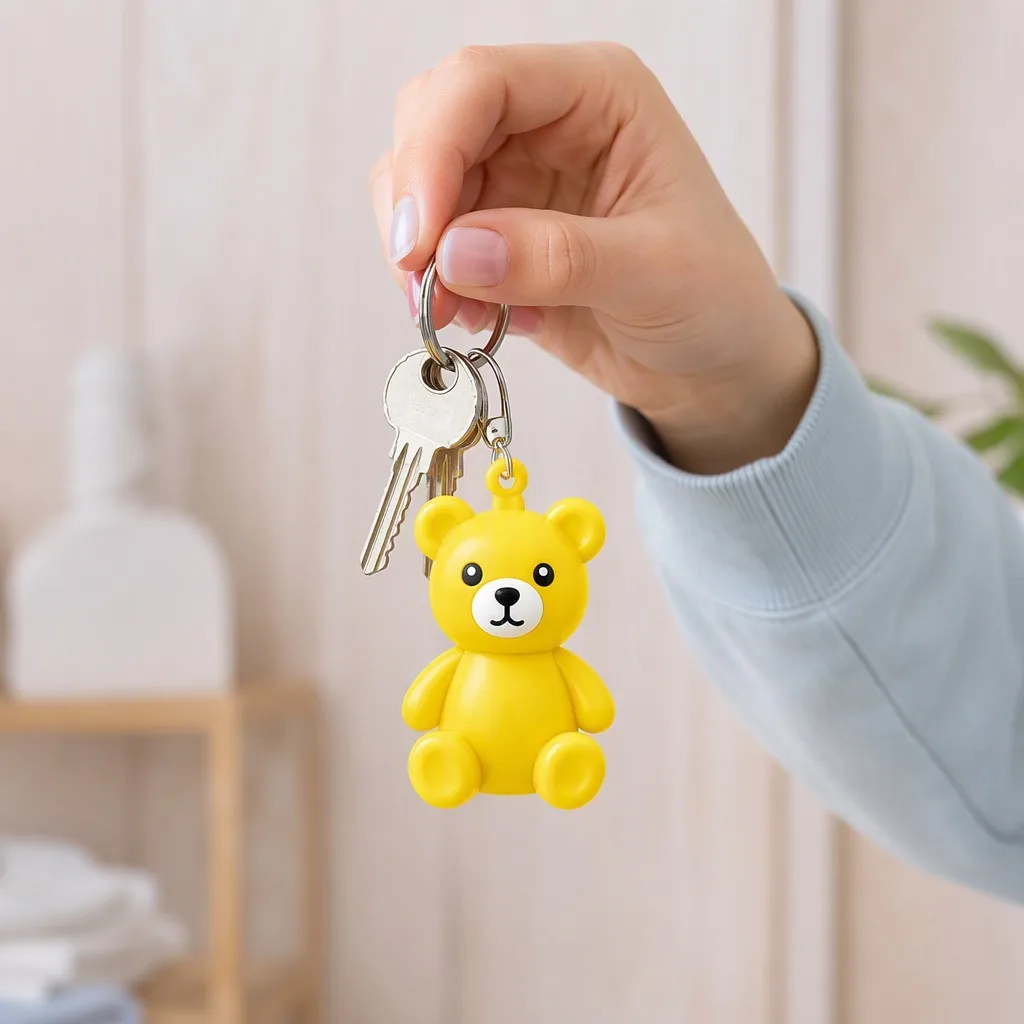 Lifestyle hand holding keychain with keys