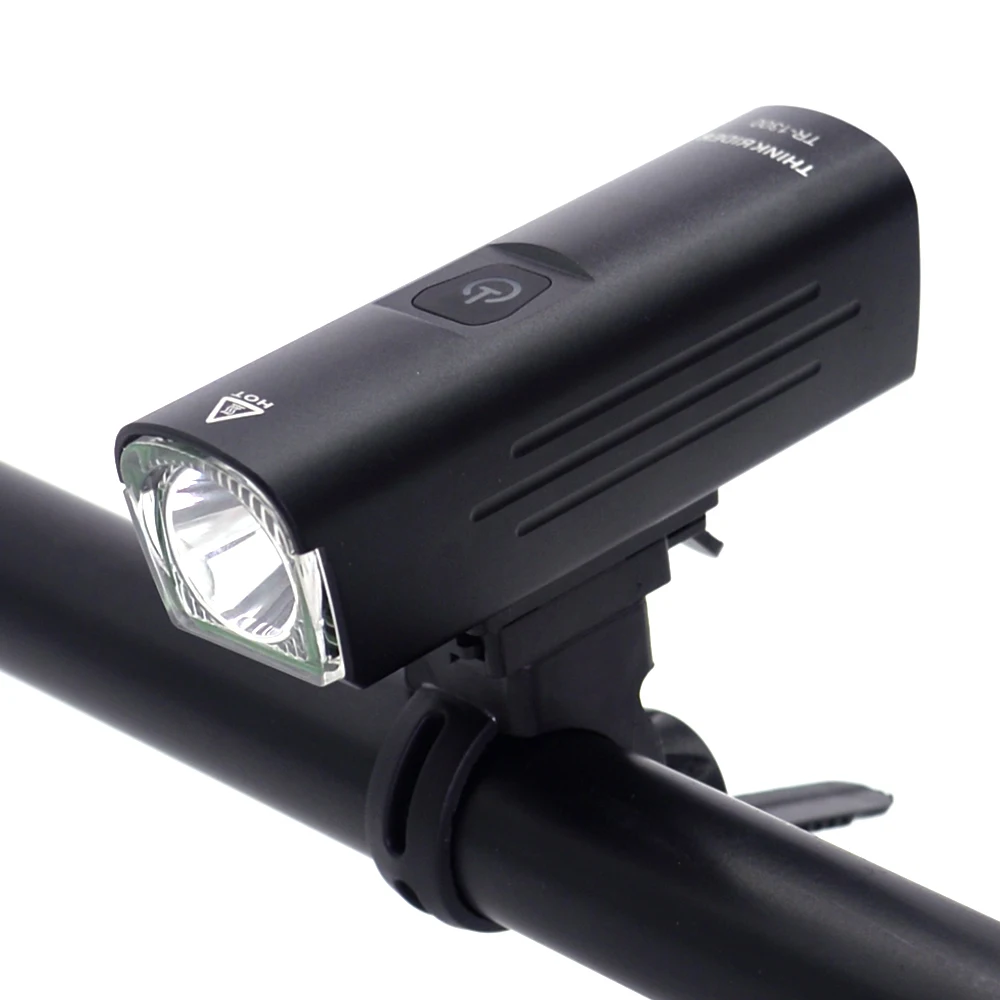 

ThinkRider Waterproof 1300 Lumen 4500mAh USB Rechargeable Bike Light Led Front Flashlight Bicycle Light, Black