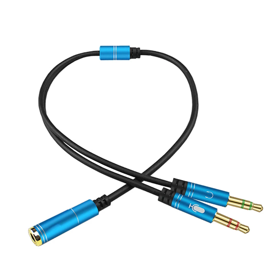 
Headphone Splitter Earphone Adapter 3.5mm Jack Female to 2 Male Audio Aux Cable 