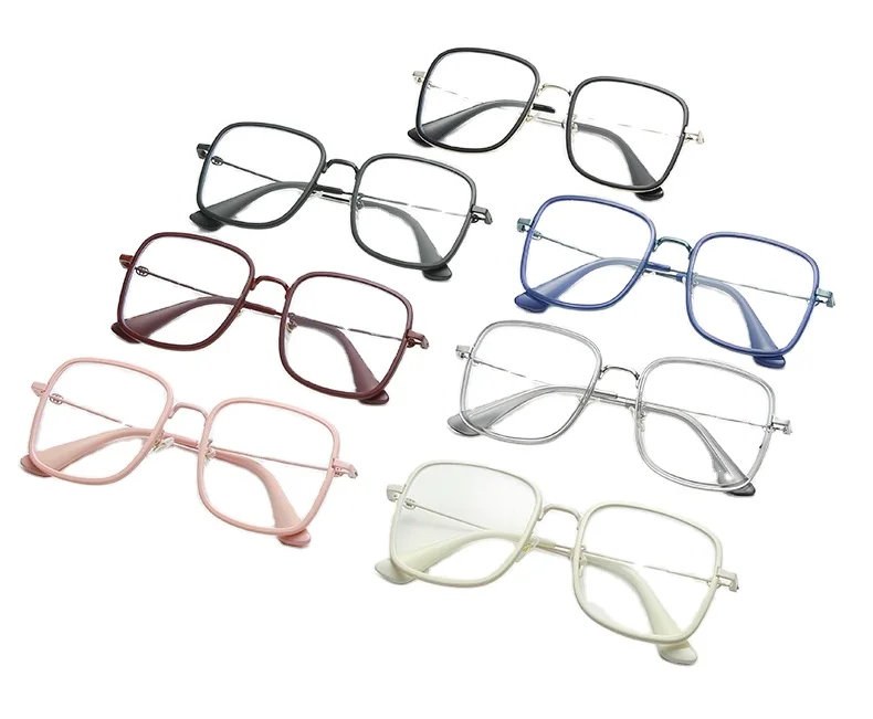 

2021 Fashion Retro Rectangle Glasses Optical Frame Spectacle Glasses, Custom colors