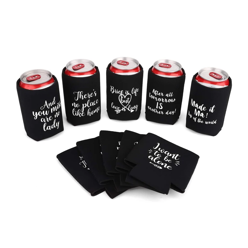 

Wholesale Custom Neoprene Beer Can Cooler Sleeve with Logo Printed, Customized