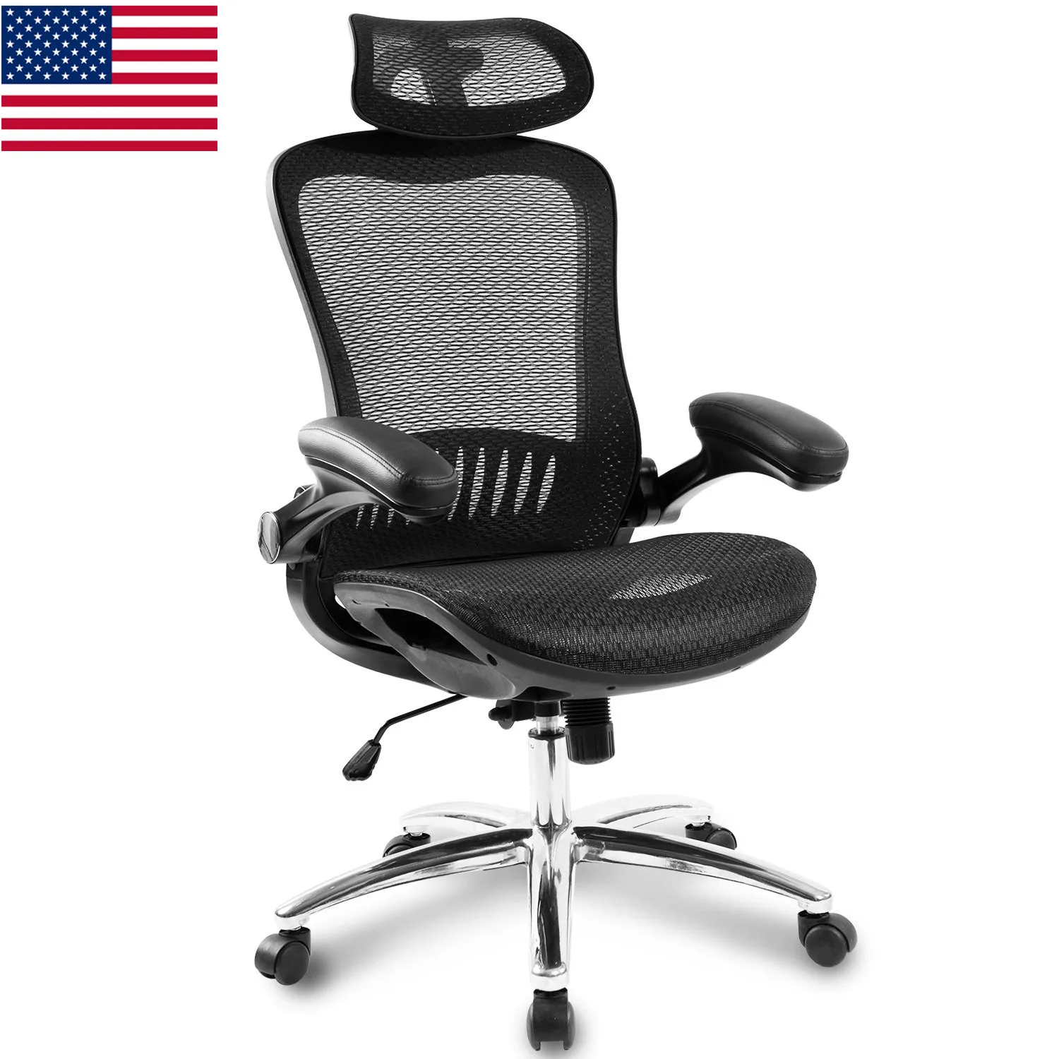 

Ergonomic Mesh Executive Desk Chair Comfortable Reclining Swivel Office Chair, Black
