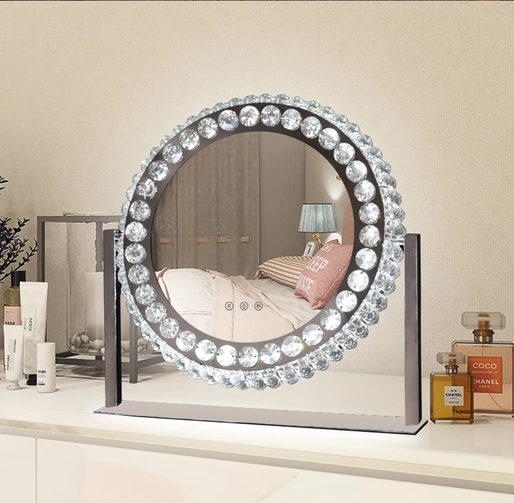 New Arrival Led Hollywood Lighted Vanity Bling Bling Diamond Crystal