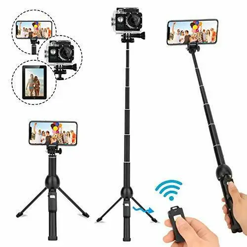 Yunteng Selfie Stick Tripod,45 Inch Extendable Selfie Stick Tripod