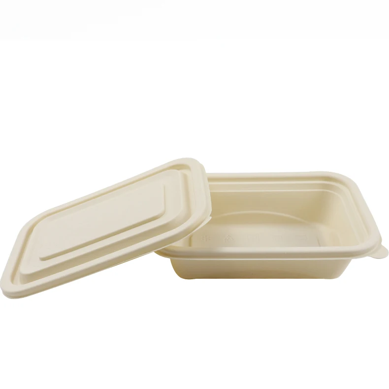 

new corn starch bento lunch box togo food boxes takeaway packaging food containers disposable biodegradable