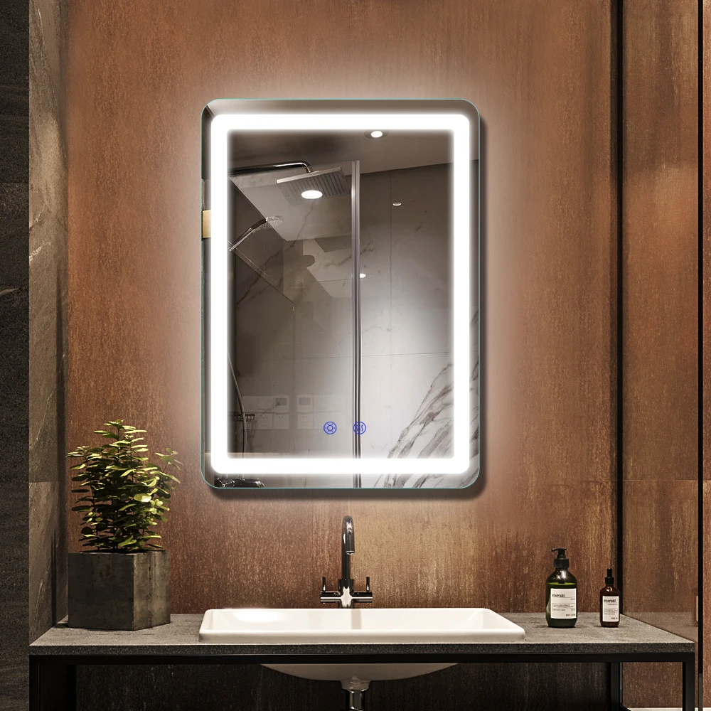 ETL Amazon hot selling ! Brand Your Name Bathroom LED lighting rectangle shape smart wall mounted mirror