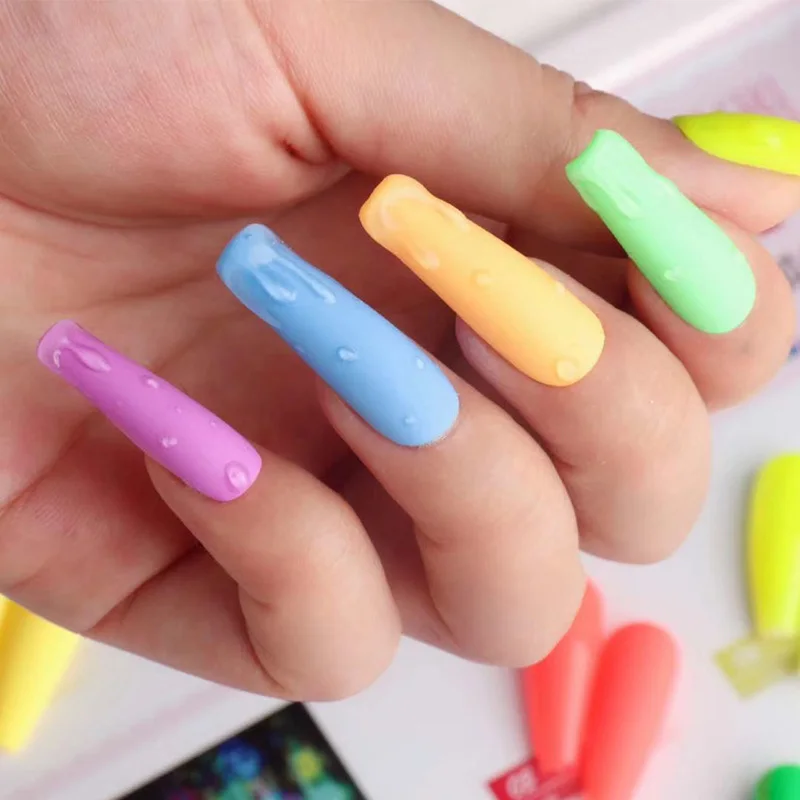 

2020 Robifel 24 colors fashion summer nail art gel color uv gel polish fluorescent nail polish