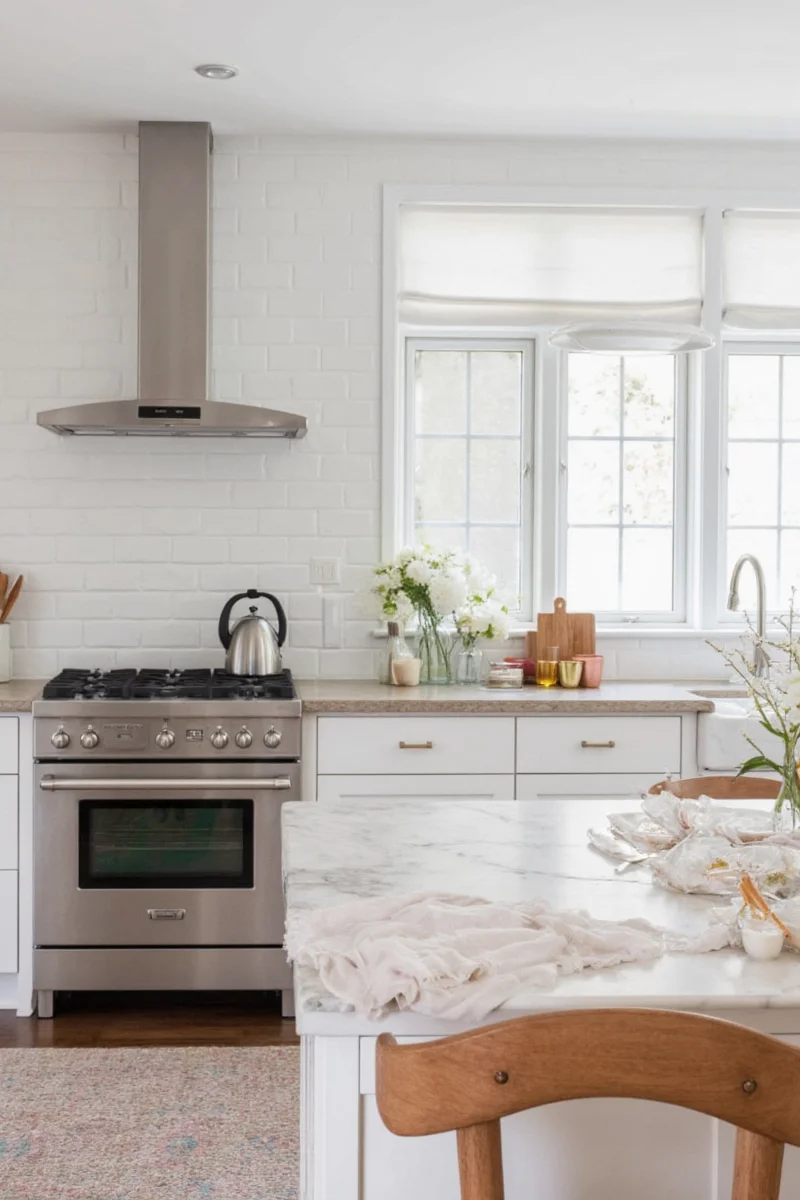 Creative vertical storage in a small kitchen