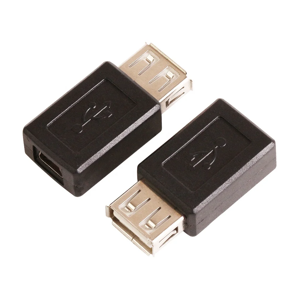 

High Speed USB2.0 Type A Female to Mini USB 5Pin B Female Connector Converter Transfer Data Sync Charging Adapter, Black