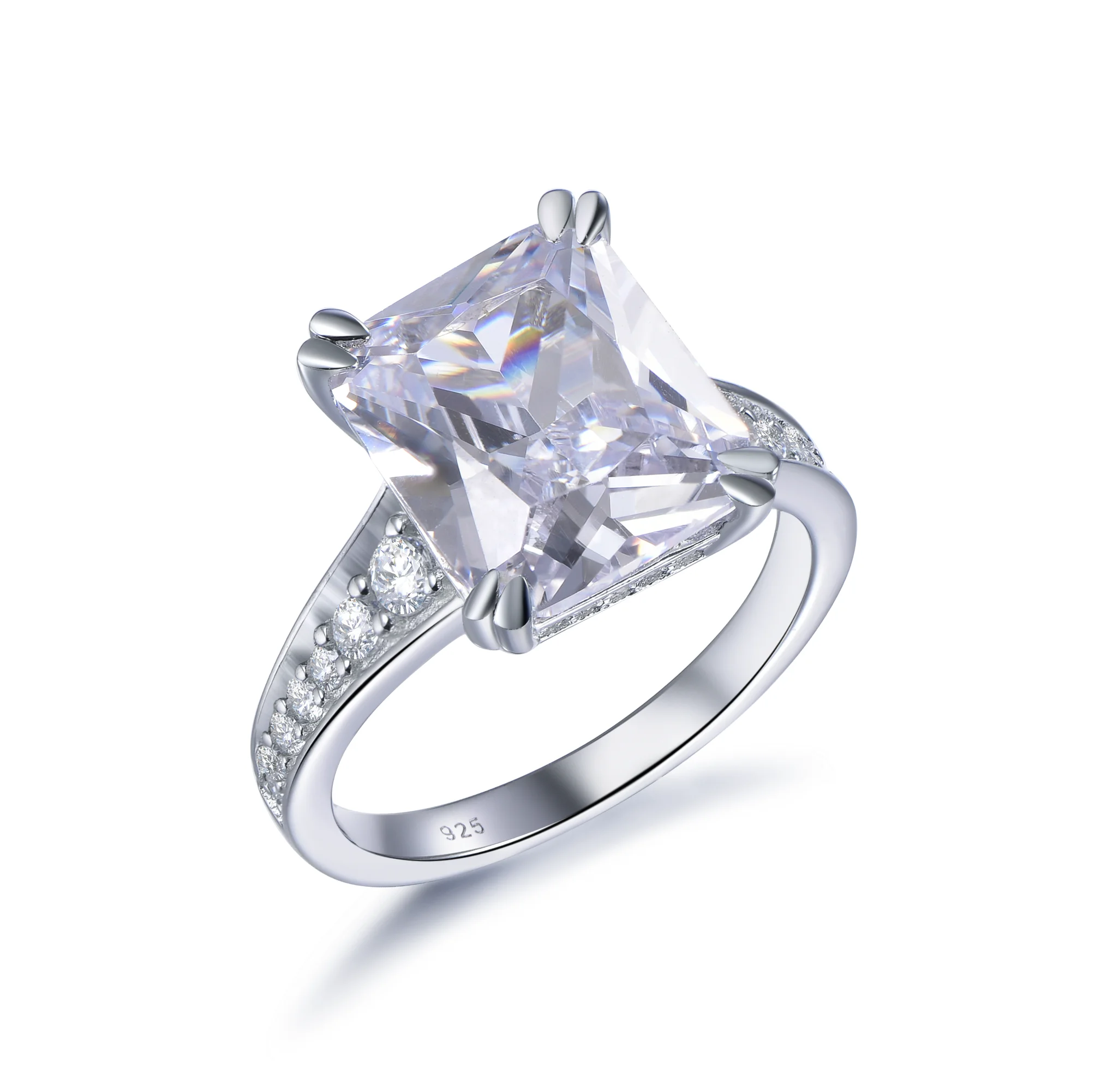 

Hot sale products 925 Sterling Silver Cubic Zirconia diamond ring