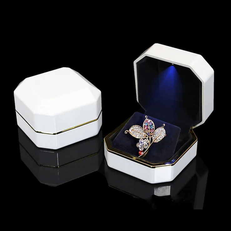 

Wholesale New Luxury Gift Jewellery Packaging Box Wedding Ring Led Ring pendant Bracelet necklace bangle Brooch Jewelry Box