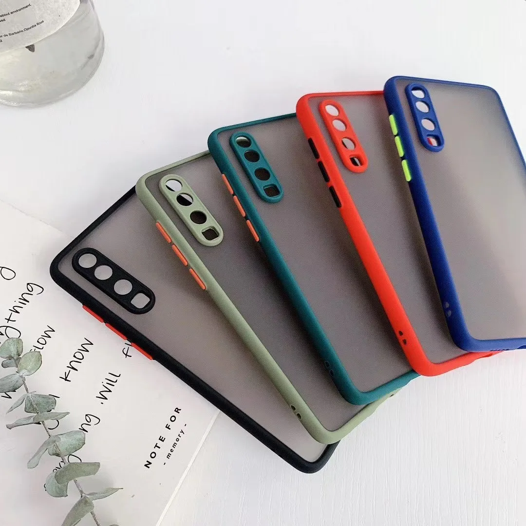 

TPU Bumper Full Cover Matte Transparent Back Smoke Case for OPPO A7 A8 A9 With Camera Protection