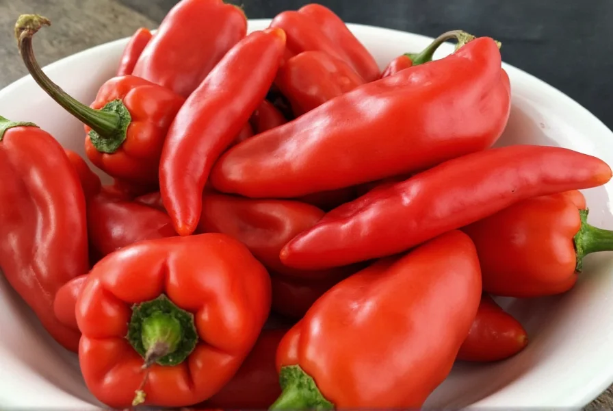 Mexican Hot Chili Peppers on a Plate