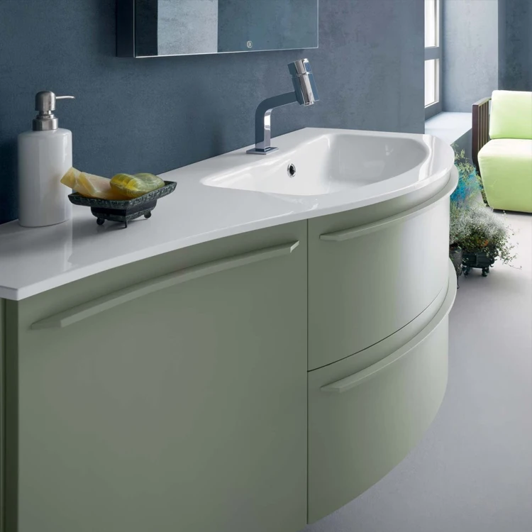 Homedee Single Sink Curved Bathroom Vanity Buy Curved Bathroom Vanity