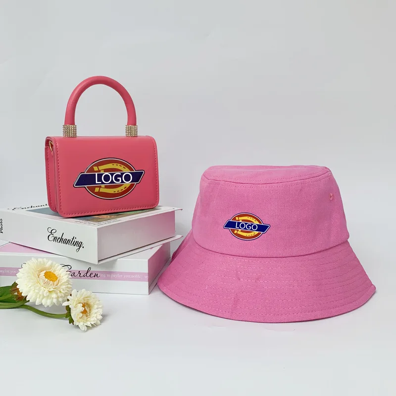 

Wholesale hot sale fashion women bag and hat sets mini jelly handbag set, 12 colors