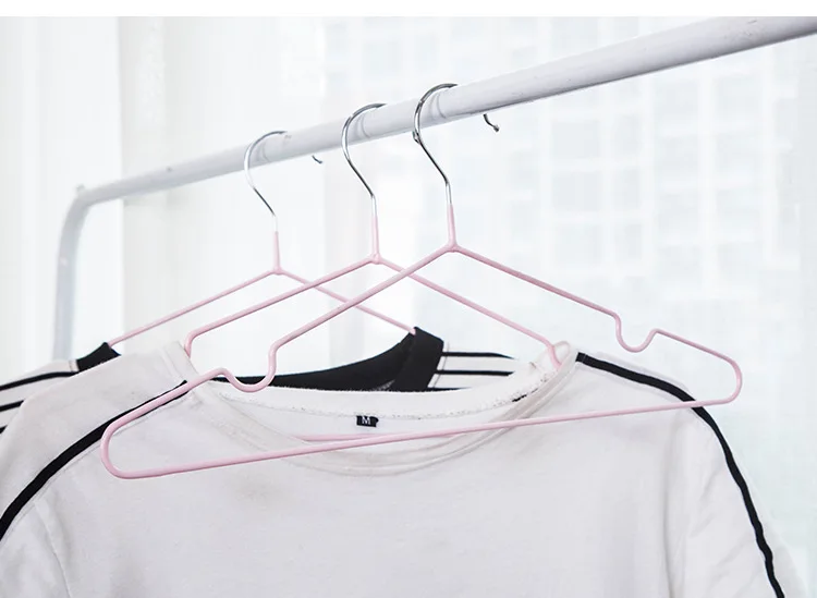 

Adult Clothes Hanger Lengthened And Thickened Metal Clothes Rack Dry Wet Dual Purpose Clothes Support, As show