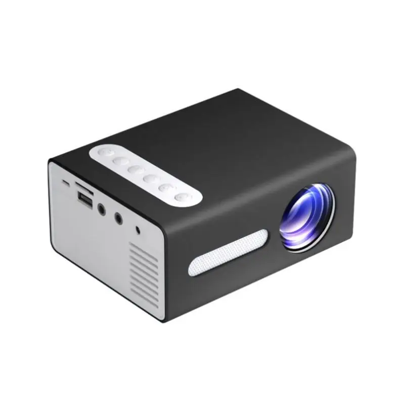 

Mini Led Home Theater Smart Video Digital Portable T300 Projector, Black/yellow/blue