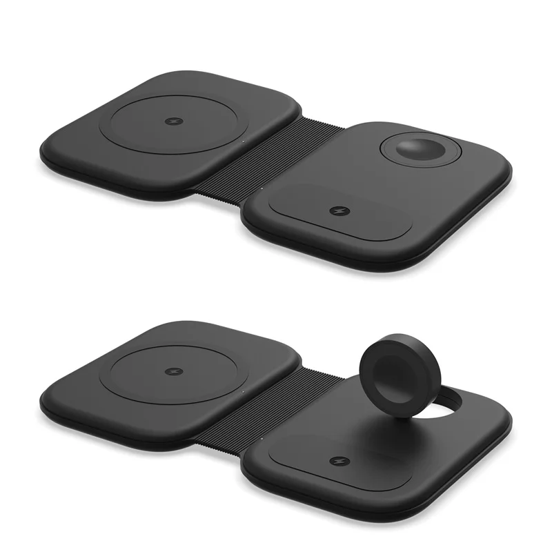 

2021 Trend Products Foldable Portable 3 In 1 Magnetic Wireless Charger Pad For Iphone 13 Samsung For AirPods Iwatch, White