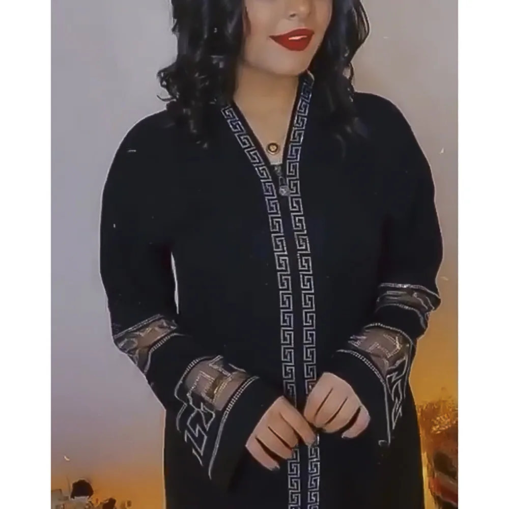 

Latest Fashion Muslim Dresses Long Sleeve Strange Jubah Dubai Burka With Women Abaya, As showed