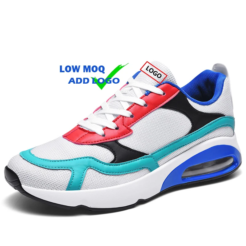 

New Style Comfort custom lace up tennis air cushion shoes sports white running shoes