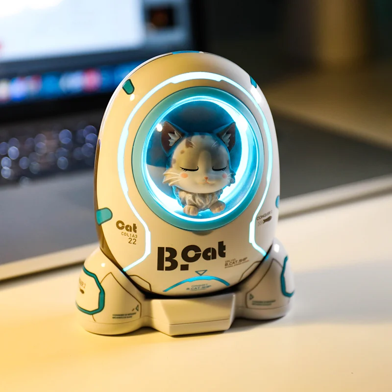 

New arrivals animation laptop power bank PD 10000mah cartoon B.cat space capsule powerbank with breathing lamp and dual outputs